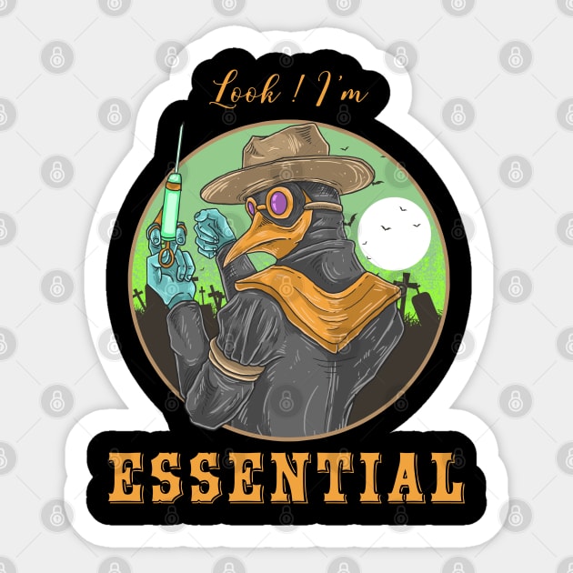 Essential Plague 2020 Sticker by Retro Vintage